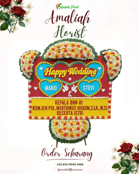 Papan Bunga Pernikahan Sirombu